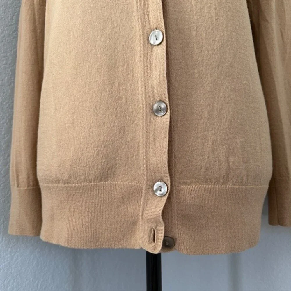 ANN TAYLOR Merino Wool Camel Cardigan Sweater XXL